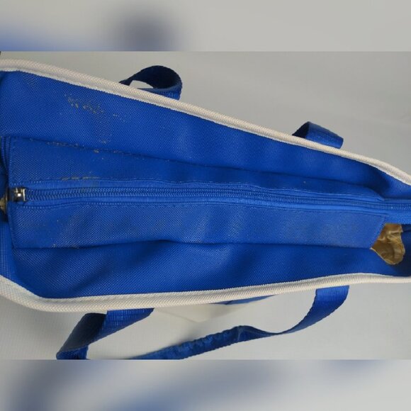 Lacoste Womens Blue White Canvas Tote bag Size OS - Picture 5 of 8